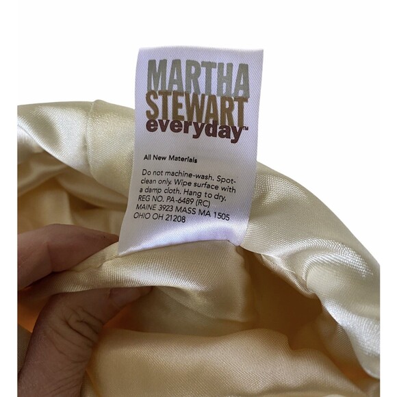 Martha Stewart Everyday Hand Beaded Embroidered Off White Christmas Stocking - Picture 5 of 6